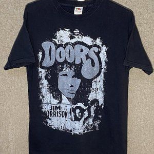 00s Vintage Jim Morrison The Doors Band T-shirt In Black